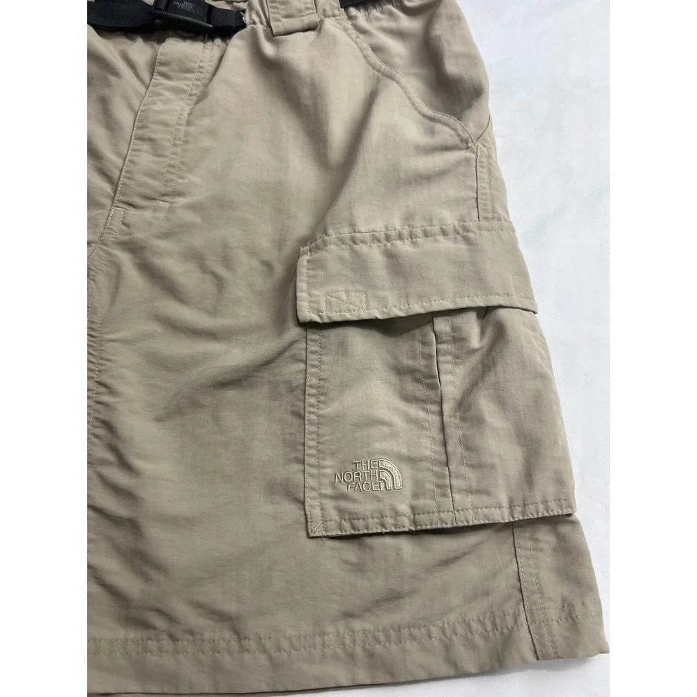 The‎ North Face Cargo Shorts Mens Large Tan Belted Hiking Outdoor Gorpcore E7
